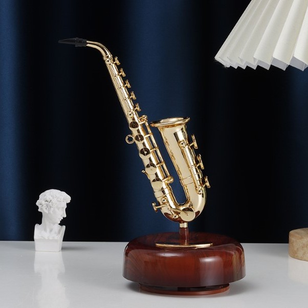 旋轉 管樂樂器 音樂盒 薩士風/小號/圓號 MUSIC BOX