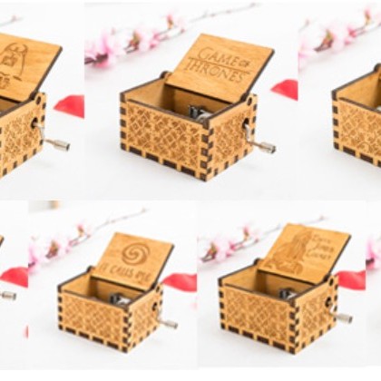 手搖 木質音樂盒 MUSIC BOX