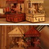 木質 旋轉木馬 音樂盒  MUSIC BOX