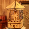 木質 旋轉木馬 音樂盒  MUSIC BOX